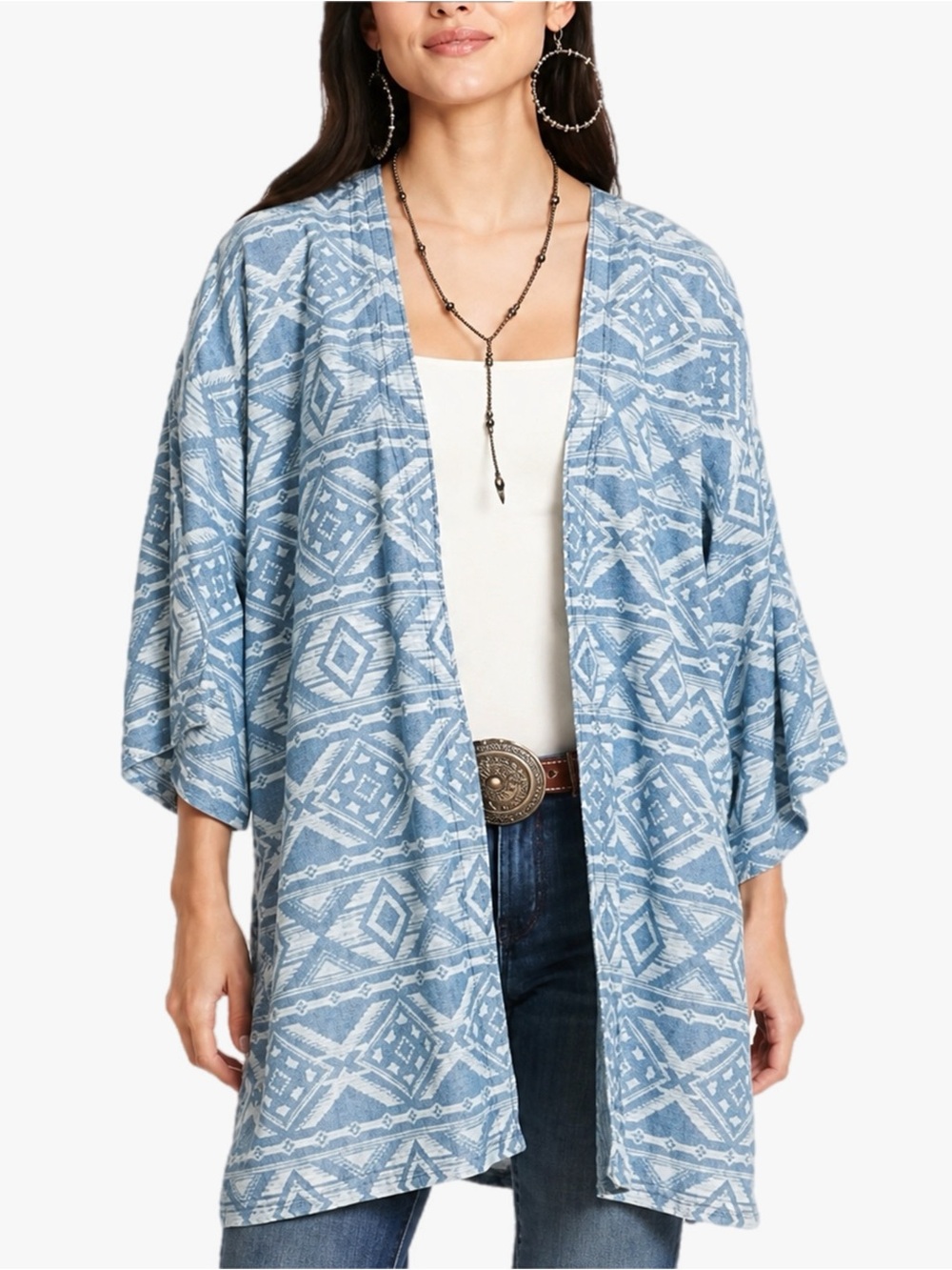 Wrangler Retro Western Aztec Kimono Cardigan Women’s Size Medium